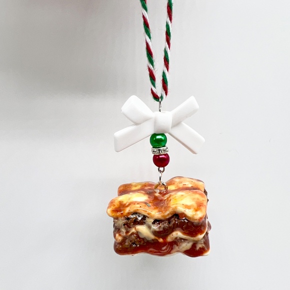 Lasagna Christmas Ornament – Handmade Clay Italian Food Christmas Tree Decor - Picture 14 of 16